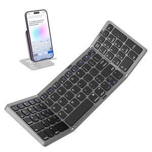 Faltbare Bluetooth Tastatur mit Ziffernblock für Reisen, Tragbare Klapp... - Bild 1 von 7