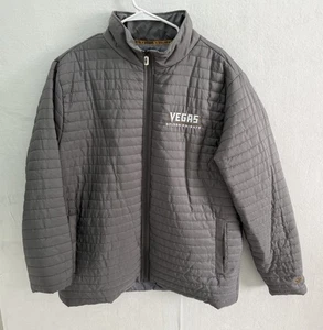 Vegas Golden Knights Station Casinos Gray Puffer Jacket Size L NEW NHL Hockey - Picture 1 of 9