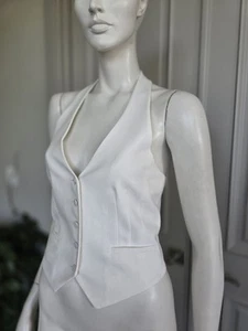 Gilet H&M avorio con bottoni e bottoni taglia S 6 nuovo con etichetta - Foto 1 di 8