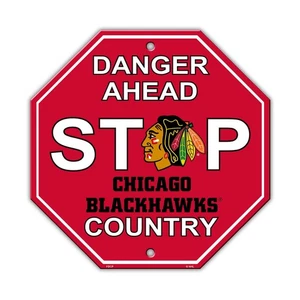 Chicago Blackhawks Sign 12x12 Plastic Stop Style CO - Picture 1 of 1