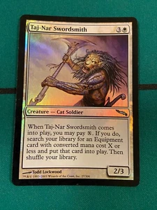 MTG Magic the Gathering - FOIL Taj-Nar Swordsmith MP Mirrodin Rare Cat Soldier - Picture 1 of 1