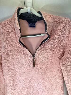 Pullover Charles River Rosa Esponjoso Tiene Bolsillos Manga Larga 1/4 Cremallera Talla XS Foto 1 de 4