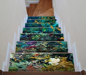 3D Ozean H109 Stair Risers Dekoration Fototapete Vinyl Aufkleber Tapete E - Bild 1 von 6