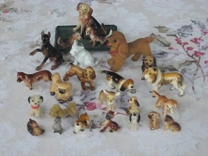 22 Vintage 1950's-1970's Miniature Porcelain Dogs-Puppies Figurines Hong Kong  - Picture 1 of 1