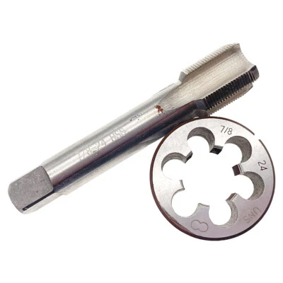 Juego de grifos y troqueles 7/8-24 diestro mano derecha 7/8"-24 troquel 7/8x24 rosca Foto 1 de 4