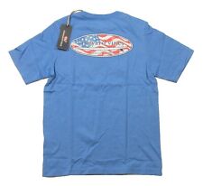 Vineyard Vines Boys Hull Blue USA Surf Logo Short Sleeve Pocket T-Shirt