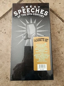 Great Speeches of the 20th Century on Four Audio Cassettes by Rhino Word Beat - Picture 1 of 4