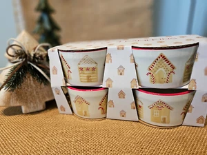 New Prima Design Christmas Gingerbread House Ramekins Bowls Set of 4 - Picture 1 of 4