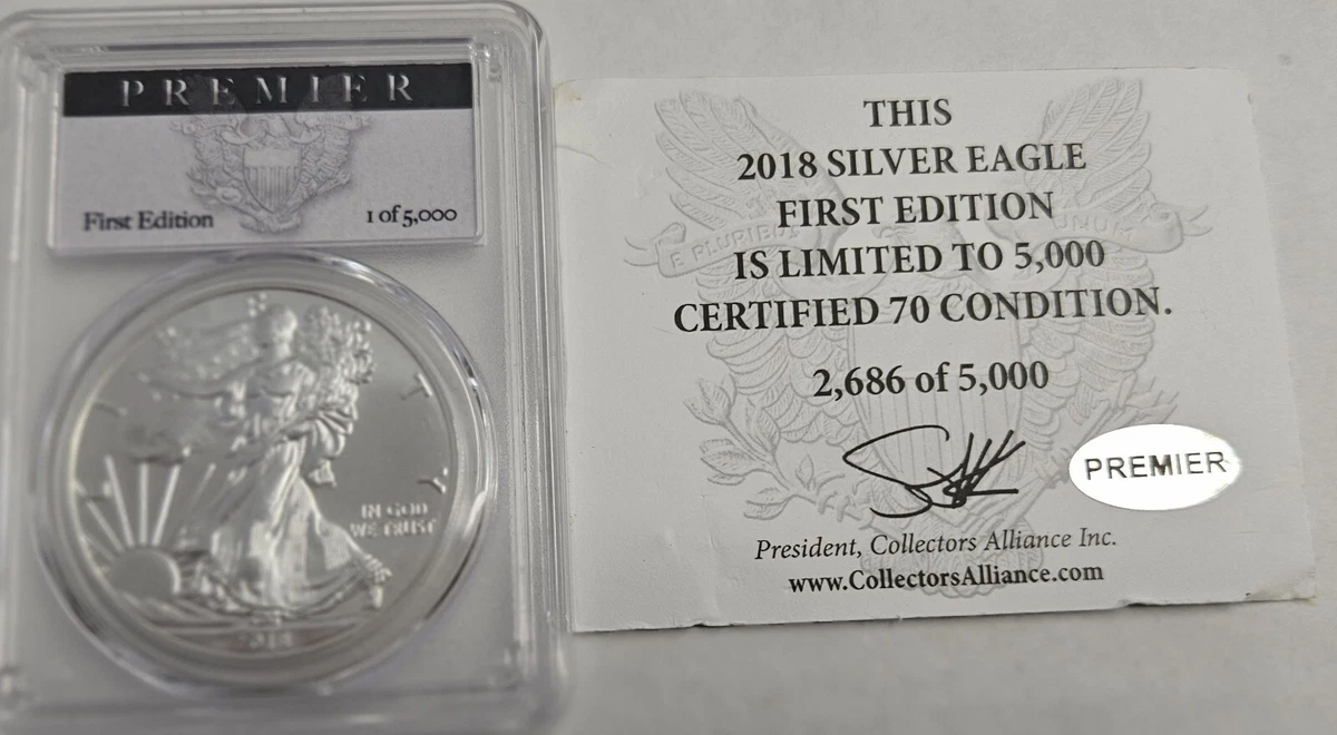 American Eagle MS 70 Graded 2018 Silver Bullion Coins for sale | eBay