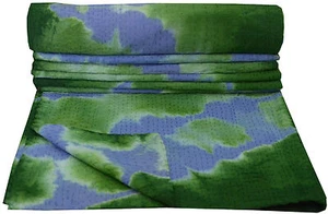 Abstract Design Kantha Quilt Indian Cotton Bedspread Green Blanket Throw Decor - Picture 1 of 5