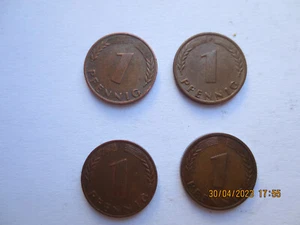 1 Pfennig 1969 - D F G J - Kompletter Satz - Bild 1 von 2