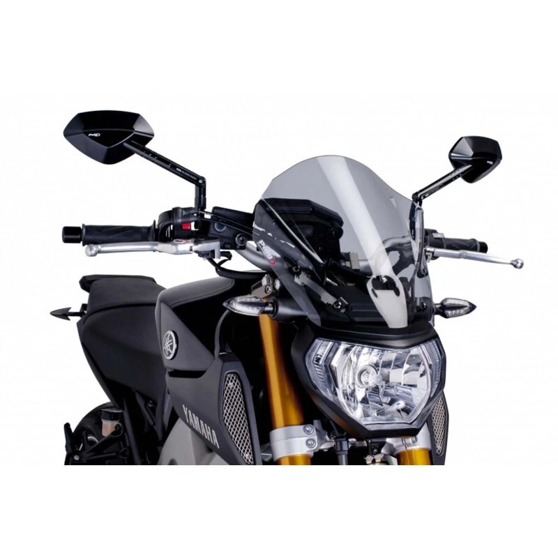 BULLE TOURING PUIG POUR YAMAHA MT-09 850 STREET RALLY 2013 > 2016 FUME CLAIR - Photo 1/1