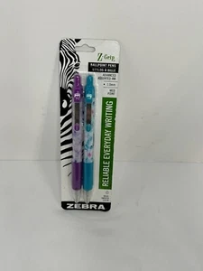 Zebra Z-Grip Ballpoint Pen Medium Point Assorted Ink Barrel 2 Pack -NIP! - Picture 1 of 4