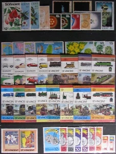 1972-89 ST. VINCENT: MH/Used lot of approx. 60 different QEII era issues - Picture 1 of 2