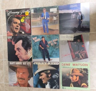 9vinylrecords lot Ricky Skaggs Gene Watson Jerry Reed Marty Robbins ConwayTwitty - Image 1 of 4