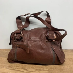 B. MAKOWSKY Glove Leather Satchel (Brown / Rose Gold) Women's Purse Bag - Picture 1 of 11