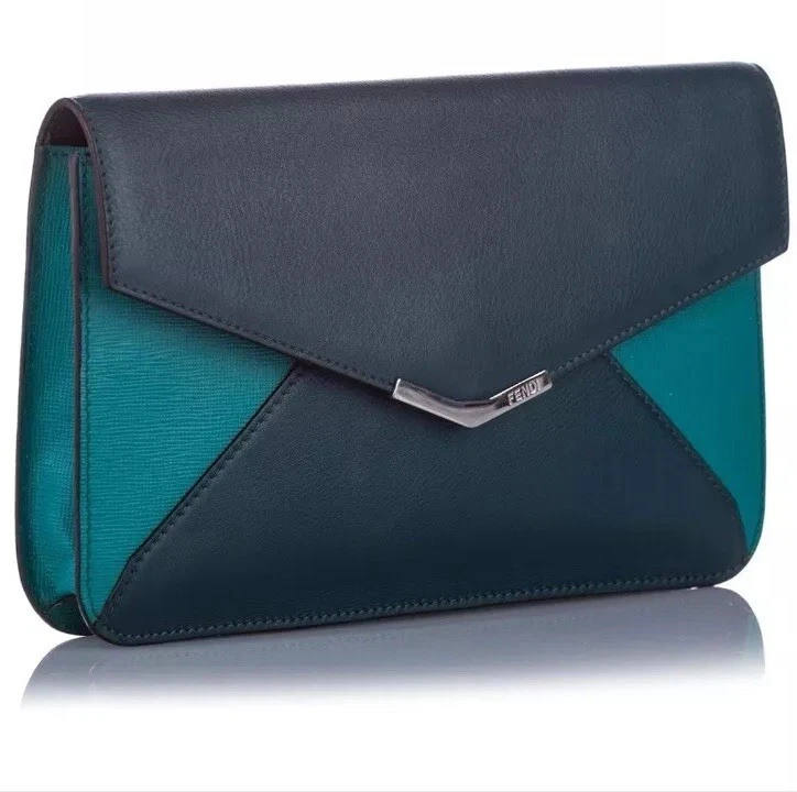 FENDI 2 JOUR Handbag Clutch Purse $2K + Tag Authenticity Card Fits Phone Pro Max - Image 1 of 4