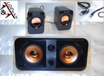 Lautsprecher Bass Boxen 2.1 Set PC Laptop Multimedia Speaker USB AUX 600W Black - Bild 1 von 4