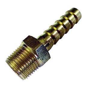 BSP Taper Thread x Hose Tail End Connector - Brass Fitting for Air, Water & Fuel - Picture 1 of 2