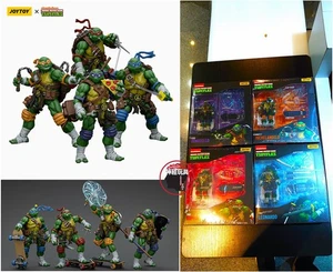 JOYTOY TMNT Ninja Turtles SET OF 4 10cm Action Figure Leonardo Raphael Donatello - Picture 1 of 8
