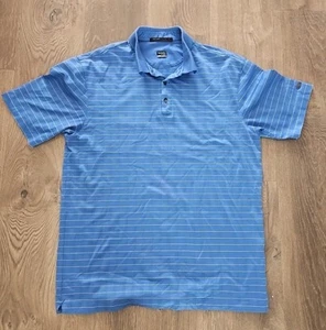 Nike Tiger Woods Collection Blue Performance Golf Polo Shirt DRI-FIT L - Picture 1 of 5