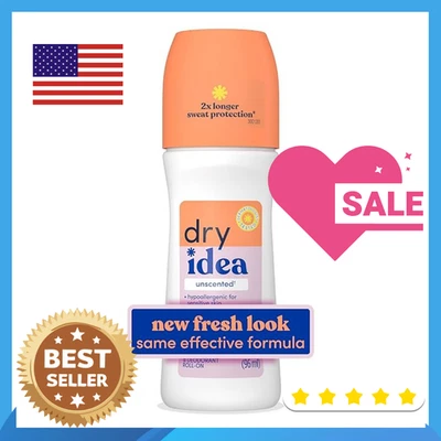 Dry Idea Roll-On Deodorant & Antiperspirant | 2X Longer Sweat Protection  1 Pack - Image 1 of 4