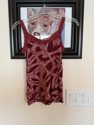 Vintage hysteric glamour Bone And Scale Red Skull Lace  Tank Top Rare 1990s - Image 1 of 4