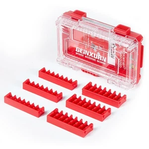 Estuche de almacenamiento rojo de 1 pieza, piezas pequeñas con divisor desmontable, juego de brocas de destornillador - Imagen 1 de 9