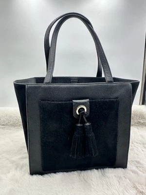 Bolso de Mano Kate Spade Kassandra Sequoia Avenue Cuero Gamuza Negro Usado en Excelente Condición Foto 1 de 4