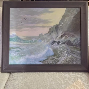 Seascape Watercolor Painting 24” x 20” - Picture 1 of 1