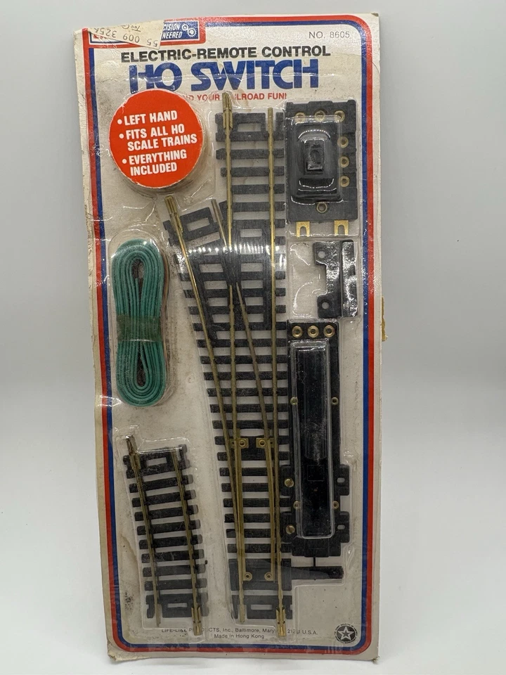 Life-Like Electric Remote Control HO Switch Left Hand New Old Stock  #8605 - Image 1 of 4