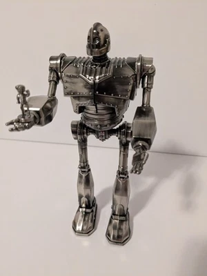 The Iron Giant Metal Figure Clock 7" Articulated 2000 Warner Bros Japan Diecast  - Image 1 of 4