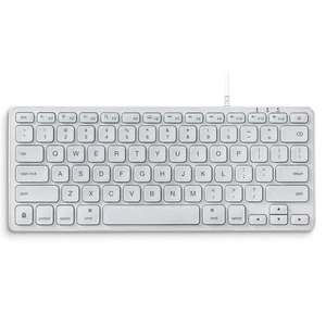 Wired Backlit Scissor Keyboard for Mac OS X iOS Mini Size Big Font White - Picture 1 of 8