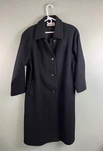 Andrea Marin NY Black Wool Long Maxi Duster Overcoat Peacoat Womens XL? USA - Picture 1 of 12