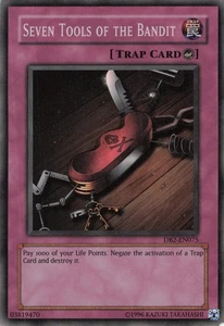 Yugioh Seven Tools of the Bandit DB2-EN075 Super Rare LP - Picture 1 of 2