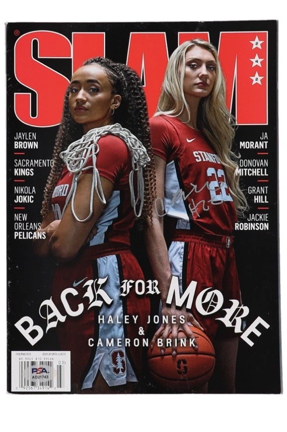 CAMERON BRINK Signed Auto 2023 Slam Magazine WNBA  LA Sparks PSA COA - Image 1 of 3