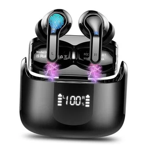 Wireless Earbud, Bluetooth Headphones 5.3 NEW 40H Ear Buds Bass Stereo - Picture 1 of 7