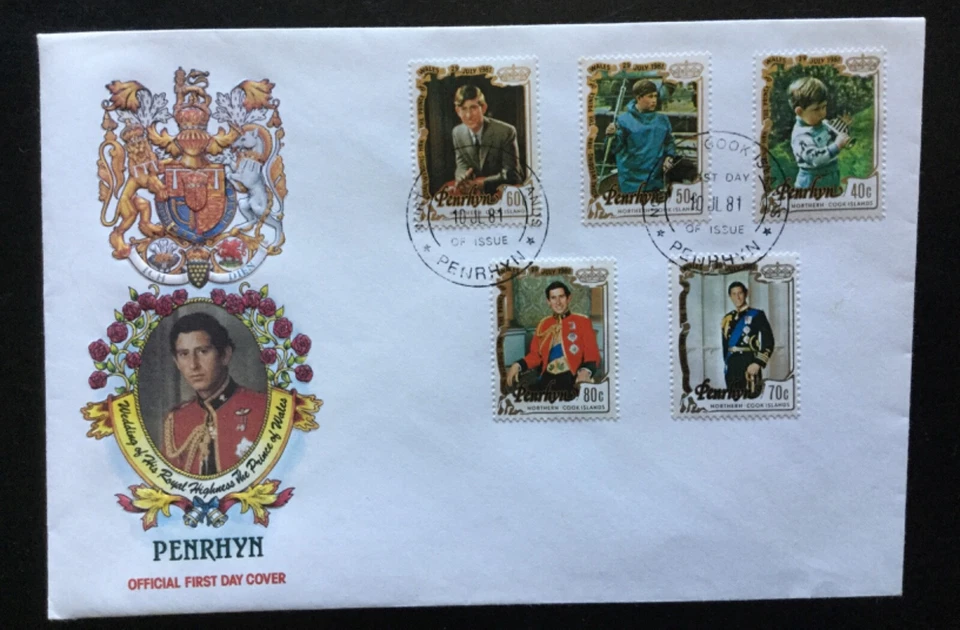 Penrhyn 1981 boda real FDC (P93) Foto 1 de 1