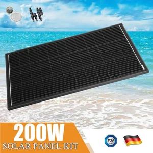 200W 12V Schwarz Solarmodul 200 Watt monokristallin Solarpanel Wohnmobil Camper - Bild 1 von 11
