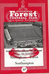NOTTINGHAM FOREST v SOUTHAMPTON ~ FA CUP 6TH RD ~ 30 MARCH 1963 - Picture 1 of 1