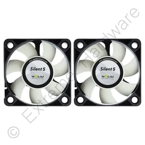 2 x Pack de Gelid Solutions Silent 5 50mm Case Fans 4000 RPM, 12.9 CFM, 23 dBA - Imagen 1 de 5