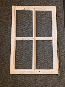 Deko-Fensterrahmen Nostalgie Holz Deko Fenster weiß shabby 40 x 2 x 60 - Bild 1 von 9