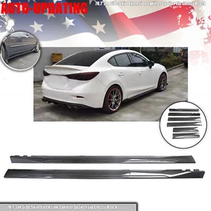 Para Mazda 2 3 5 6 CX-3 CX-5 Falda Labio Extensión Ala Fibra de Carbono Brillante - Imagen 1 de 15