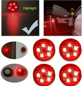 Kit de 4 piezas LED de luz de advertencia abierta para puerta de coche lámpara de señal de flash de seguridad anticolisión - Imagen 1 de 9