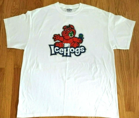 Rockford IceHogs Men's X-Large MARCH OF DIMES White T-Shirt SGA Cover