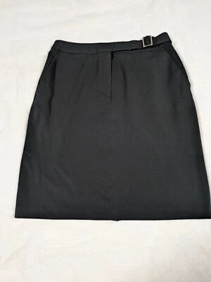 Falda lápiz Merona para mujer negra con hebilla acento y bolsillos talla 12 Foto 1 de 4