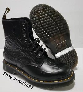 Dr. Martens 1460 Flames Emboss Leder Schnürstiefel Herrengröße 4/Damengröße 5 - Bild 1 von 11