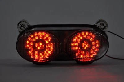 Luz trasera de freno LED humo integrado señal de giro Kawasaki 1998-2003 Ninja ZX-9R Foto 1 de 4