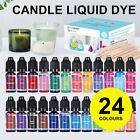 24 Colours Liquid Candle Wax Dye for DIY Candle Making Soy Wax Dyes 0.35oz/10 ml