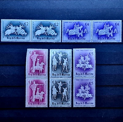 San Marino 1963 - MNH - Warriors - 10 Stamps - Pairs Set - Image 1 of 4